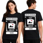 Custom T Shirts for Men, Women & Kids | Personalized Design Your Own Tee with Photo, Text & Logo | Front & Back Print | 100% Cotton Unisex Casual Wear(Bundle of 10))