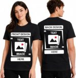 Custom T Shirts for Men, Women & Kids | Personalized Design Your Own Tee with Photo, Text & Logo | Front & Back Print | 100% Cotton Unisex Casual Wear(Bundle of 10))