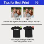 Custom T Shirts for Men, Women & Kids | Personalized Design Your Own Tee with Photo, Text & Logo | Front & Back Print | 100% Cotton Unisex Casual Wear(Bundle of 10)) - Image 3