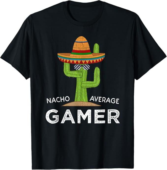 product 4 image 1 Funny Gamer T-Shirt – “Nacho Average Gamer” Graphic Tee | Video Game Humor Shirt for Men, Women & Kids | Casual Gaming Gift Tees(Bundle of 10 Products) - Image 1