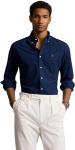 POLO RALPH LAUREN Men’s Classic Fit Poplin Sport Shirt | 100% Cotton Long Sleeve Button-Down Shirt | Premium Casual & Business Wear - Image 3